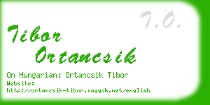 tibor ortancsik business card